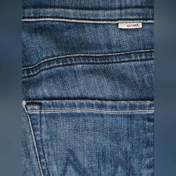MOTHER The Mid Rise Dazzler Crop Fray ' Squeeze It ' Women's Jeans Size 26 - Picture 8 of 12